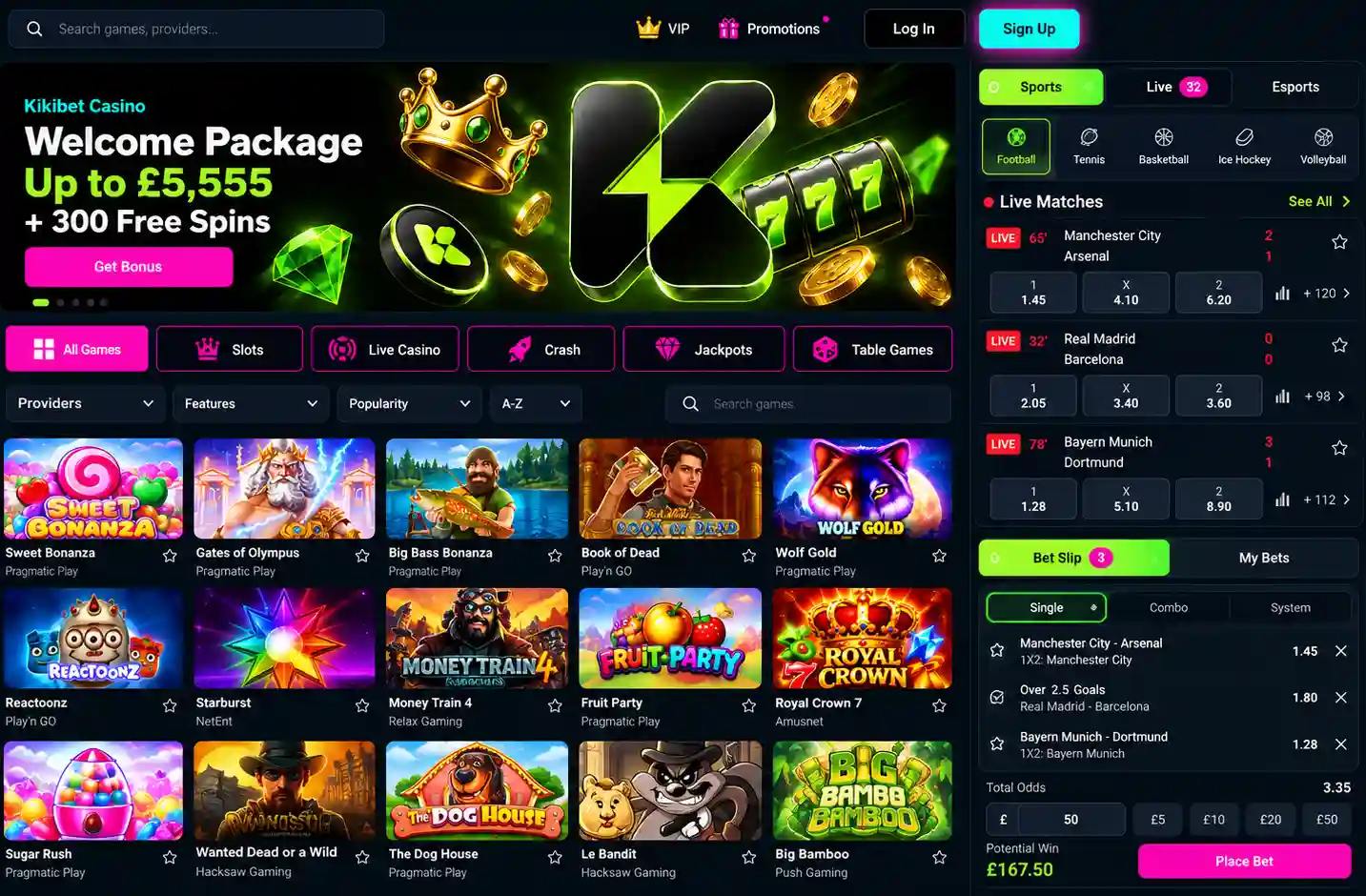 Kikibet full game lobby overview